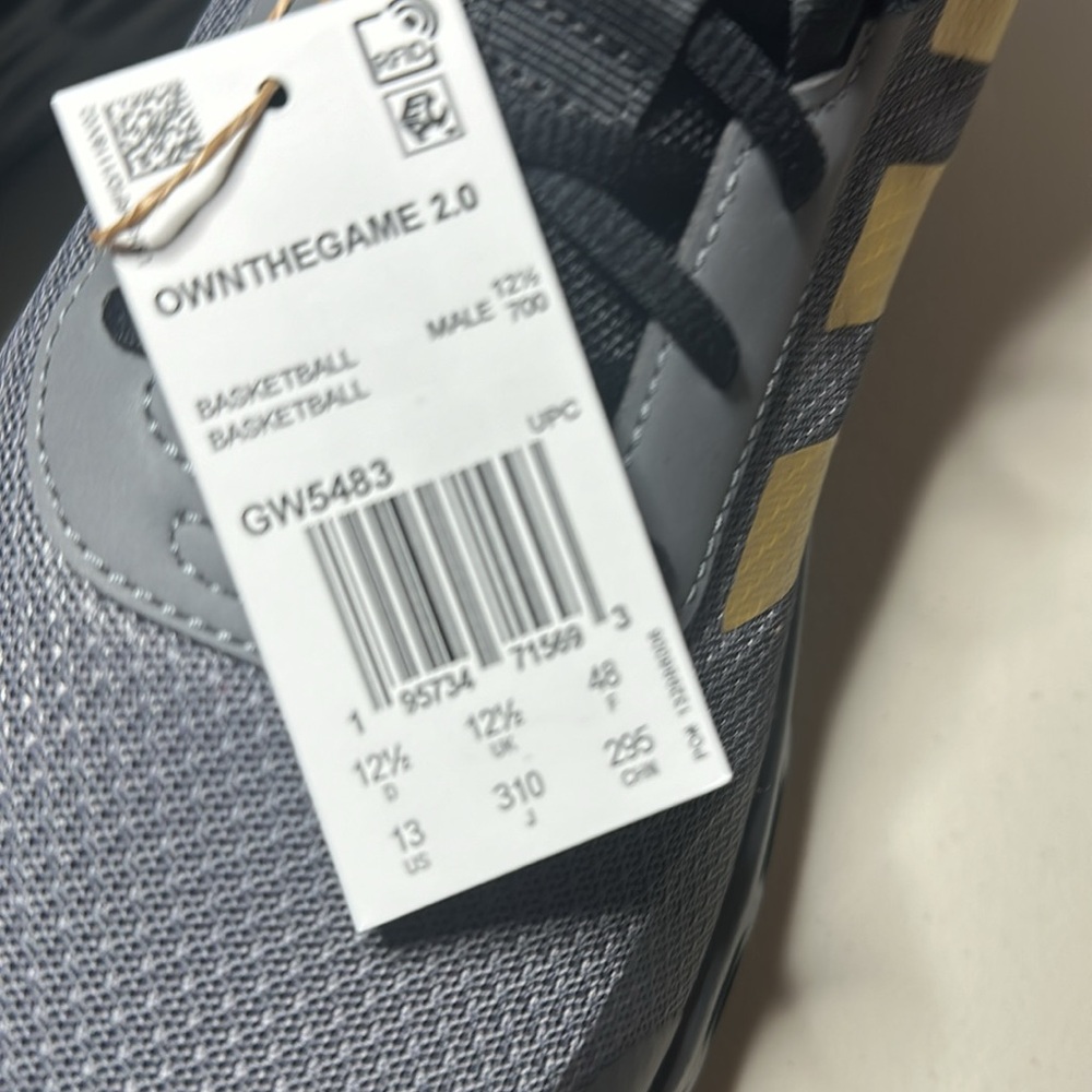 ADIDAS OWNTHEGAME 2.0 NEW, size 13, very comfy, last one! GW5483 - Picture 7 of 8